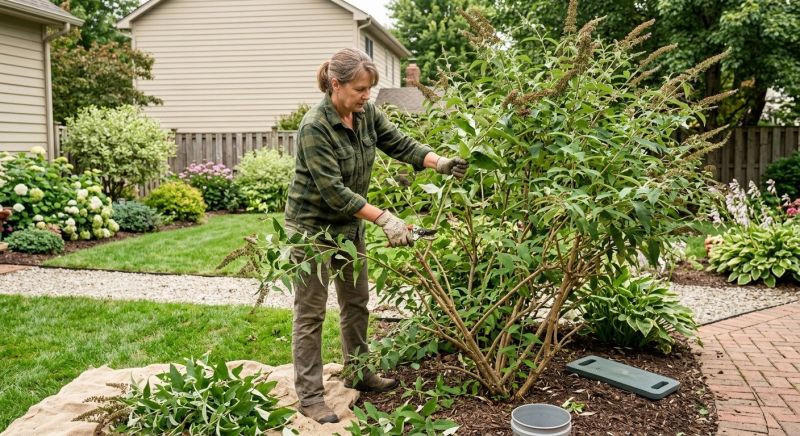 Butterfly Bush Pruning in Rockwall, TX
